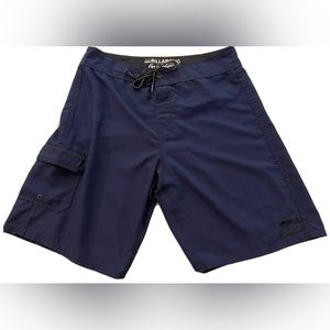 Men’s Billabong Original All Day Drawstring Pocket Board Shorts Sz 33 Navy Blue